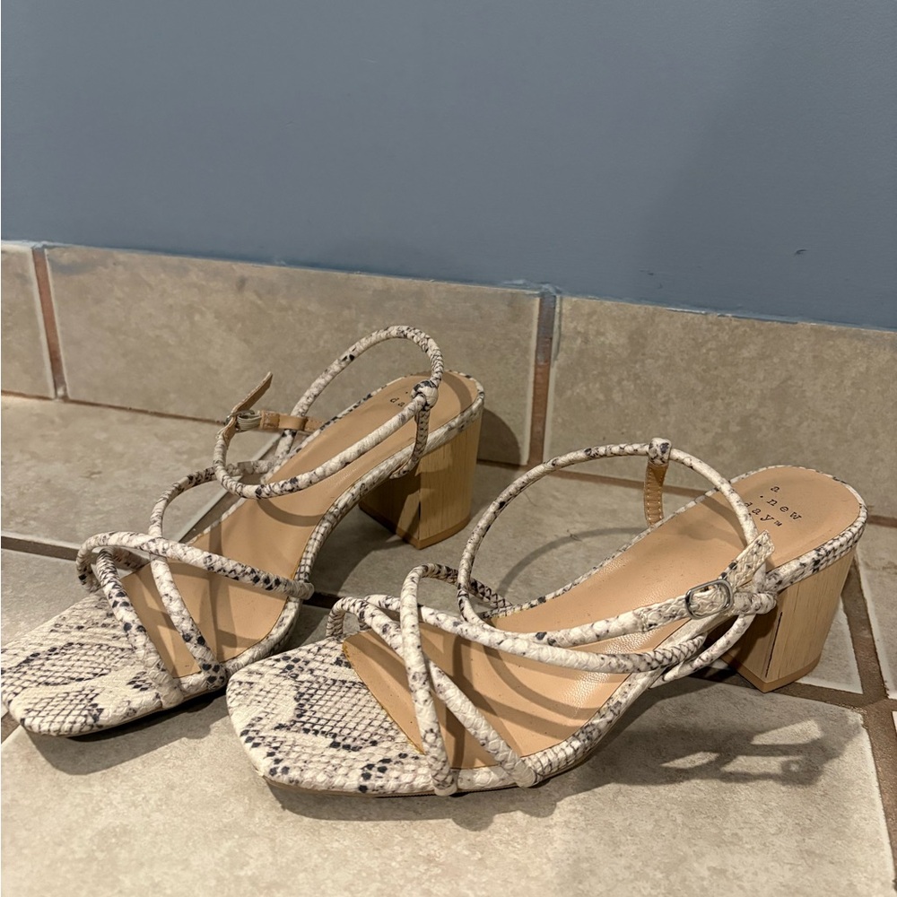 Target Cream Tan Strappy Sandals